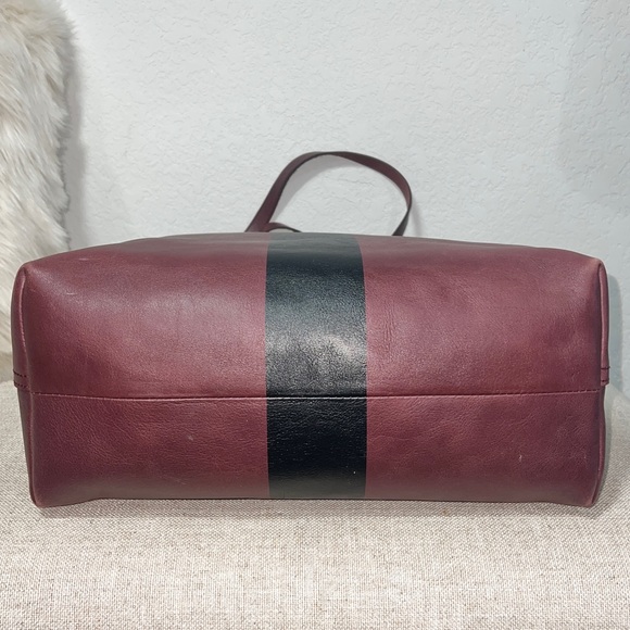 Madewell Paint Stripe Transport Leather Tote - Picture 9 of 14
